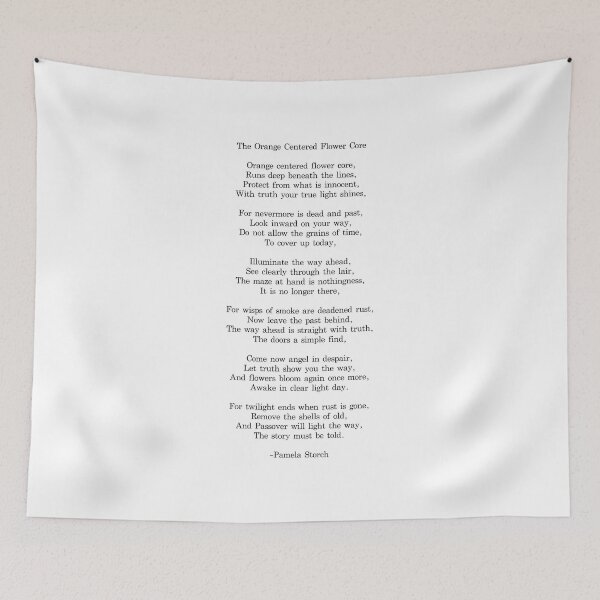 Item preview, The Orange Centered Flower Core Poem Writer's Edition designed and sold by Pamela Storch.