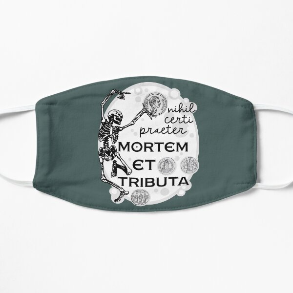 Nothing is Certain Except Death and Taxes Flat Mask