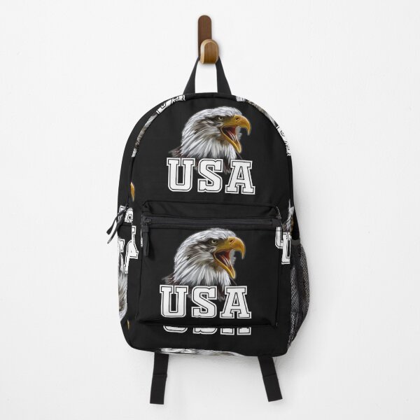 Item preview, American Bald Eagle with USA in black and white designed and sold by AmericaFreedom.