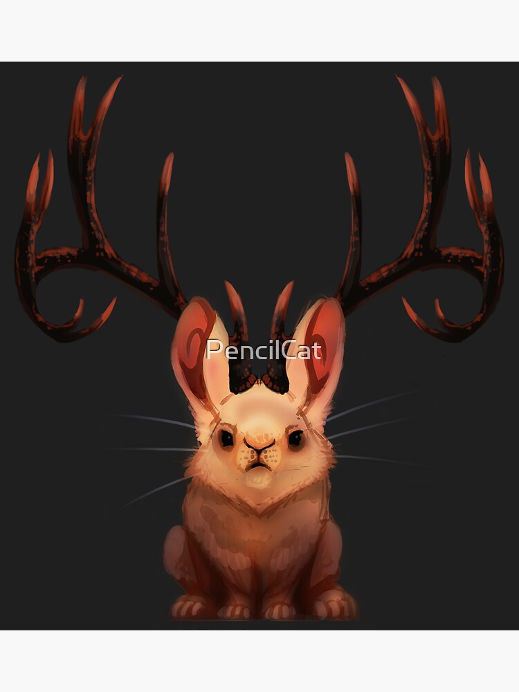 Thumbnail 3 of 3, Sticker, Jackalope designed and sold by PencilCat.