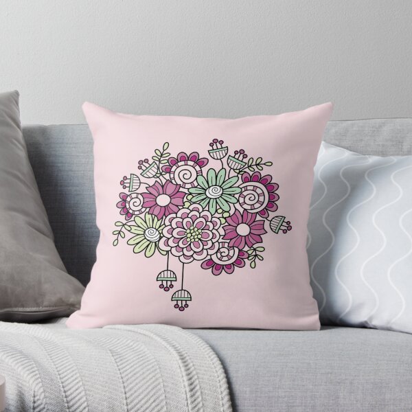 Bunch of flowers Throw Pillow