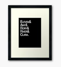 Eleventh Doctor Companions Framed Print