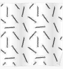 bobby pin pattern Poster