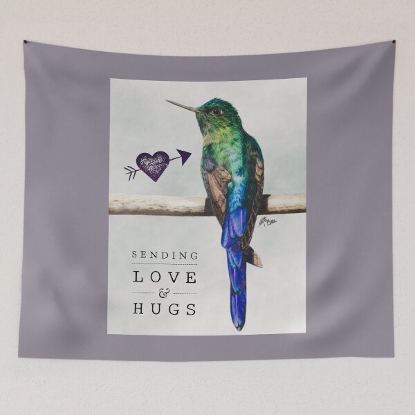 Item preview, Sending love and hugs | bird hummingbird  designed and sold by NathBros.