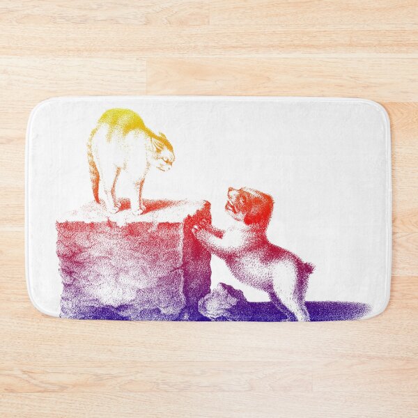 Item preview, Domesticated Cat and Puppy: Colorfully Edited Bright Illustration By Gottfried Mind, The Raphael of Cats 1768-1814 designed and sold by TeachUrb.