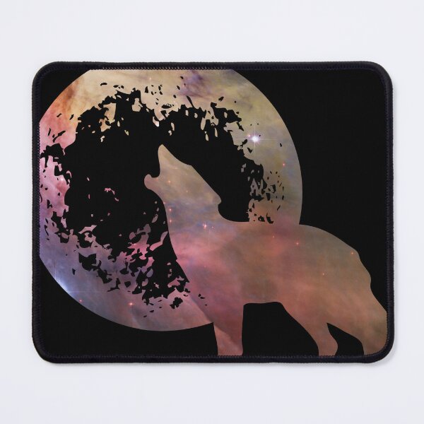 Item preview, purple and tan galaxy wolf howling at moon silhouette designed and sold by Zevy-Darling.