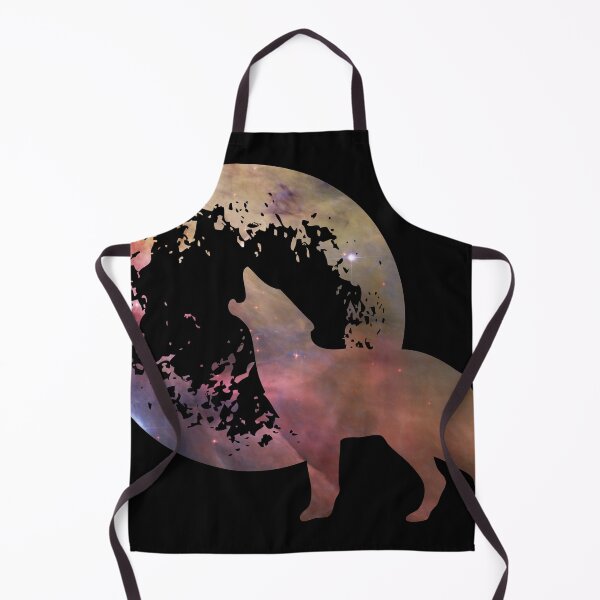 Item preview, purple and tan galaxy wolf howling at moon silhouette designed and sold by Zevy-Darling.