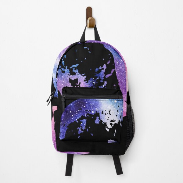Item preview, purple and blue night galaxy wolf howling at moon silhouette designed and sold by Zevy-Darling.