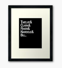 Twelfth Doctor Companions Framed Print
