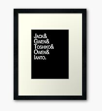 Torchwood Team Framed Print