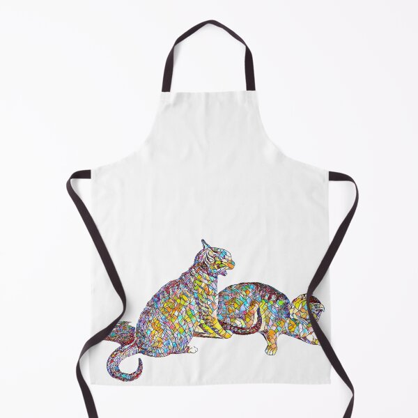 Item preview, Two Domestic Cats Fighting Playfully: Mosaic Edited Illustration By Gottfried Mind, The Raphael of Cats 1768-1814 designed and sold by TeachUrb.