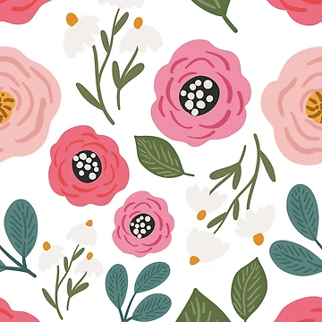 Artwork thumbnail, Spring Flower Pattern by RedSparkle