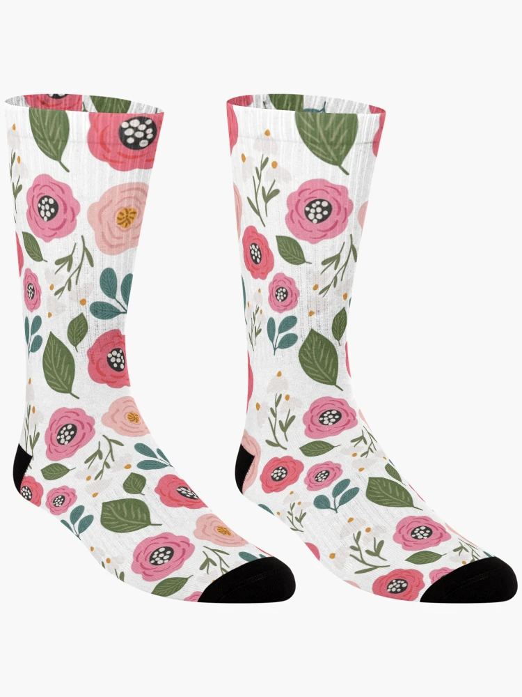 Thumbnail 3 of 5, Socks, Spring Flower Pattern designed and sold by RedSparkle.