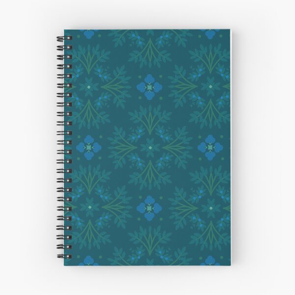 Item preview, Blue Floral Allover designed and sold by Sarah Thorpe Designs .