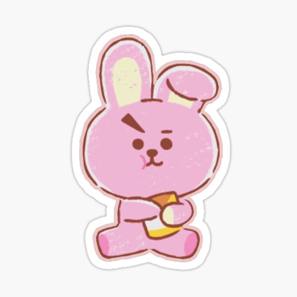 BTS Jungkook/전정국, BT21 Cooky & mic Sticker for Sale by Gee Bee