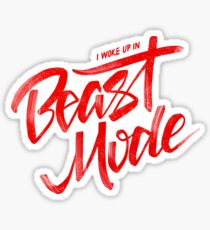 Bestien-Modus - Rot - Großer Sean Sticker