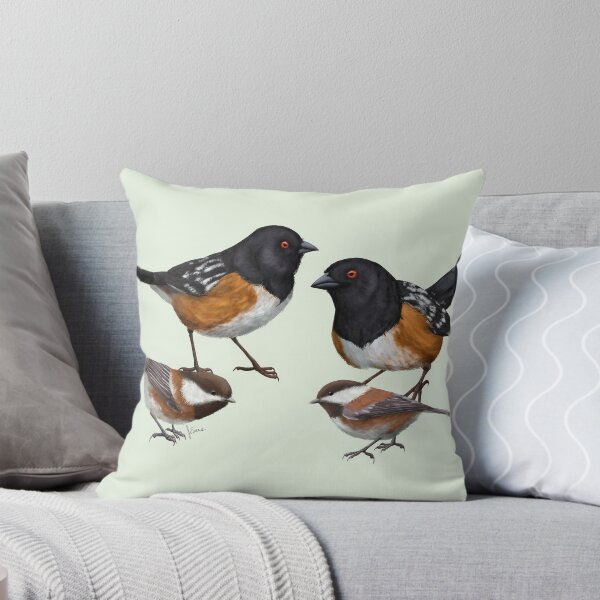Item preview, Chestnut-backed Chickadee & Spotted Towhee designed and sold by dreamerdesigns.