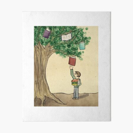 Books Do Grow on Trees Art Board Print