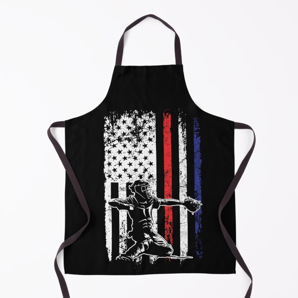 Item preview, Baseball American Flag Patriotic Catcher 4th Of July designed and sold by Stephen-Rotter.