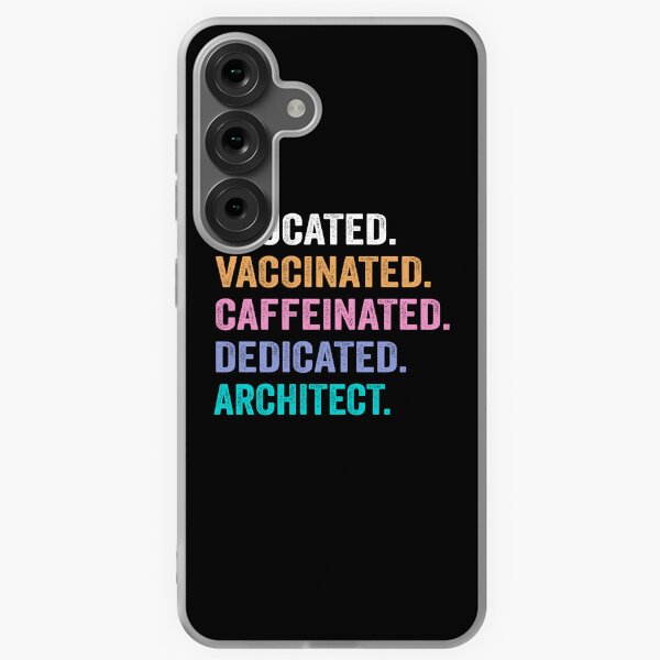 Item preview, Educated Vaccinated Caffeinated Dedicated Architect shirt, Funny Architect Christmas Gift designed and sold by xlnv.
