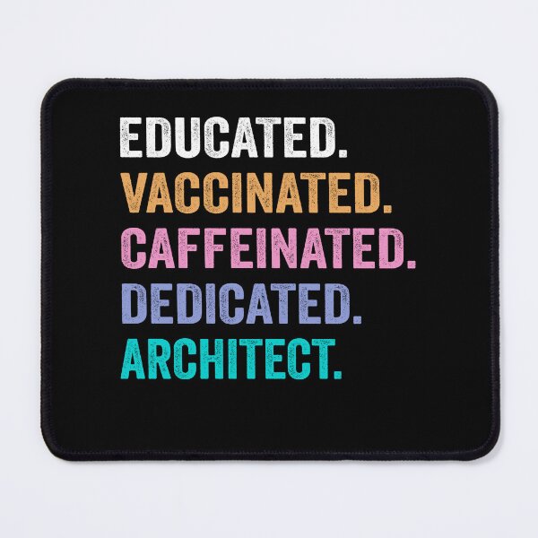 Item preview, Educated Vaccinated Caffeinated Dedicated Architect shirt, Funny Architect Christmas Gift designed and sold by xlnv.