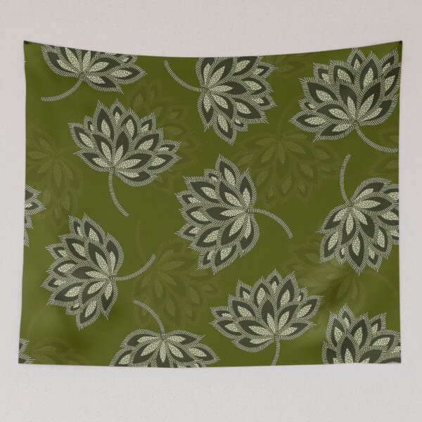 Item preview, Olive Vintage Flower designed and sold by Sarah Thorpe Designs .
