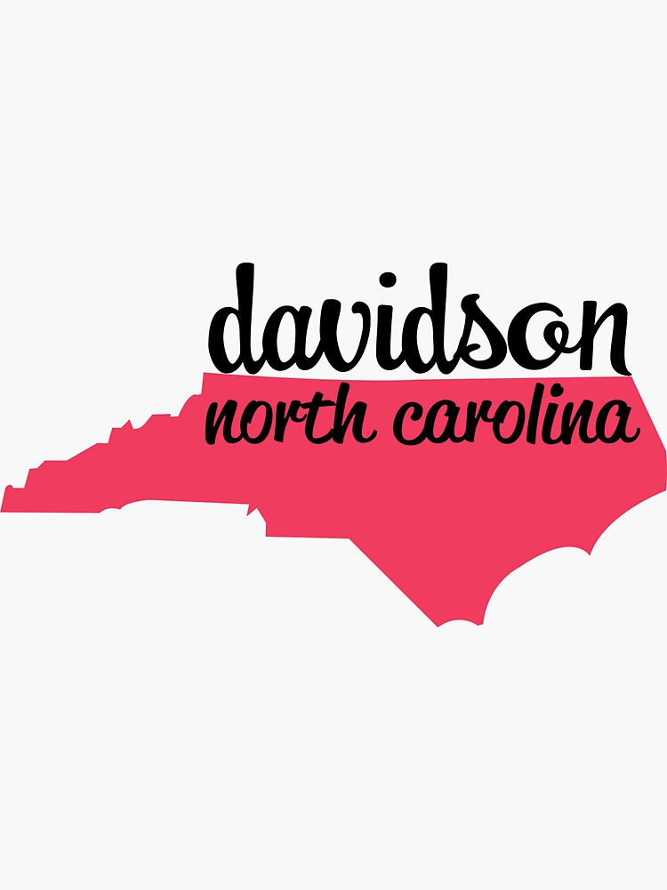 "Davidson, NC" Sticker for Sale by forrealforreal Redbubble