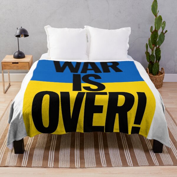 Item preview, WAR IS OVER!-Ukrainian flag color background- BLACK LOGO designed and sold by DRIPPED-STORE.