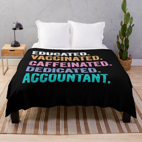 Item preview, Educated Vaccinated Caffeinated Dedicated Accountant shirt, Funny Accountant Christmas Gift designed and sold by xlnv.