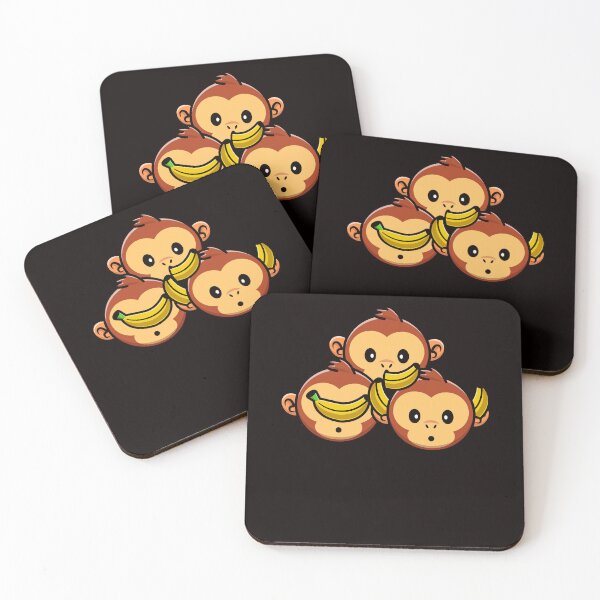 Item preview, See Speak Hear No Evil Japan Monkeys Japanese Art Banana designed and sold by TomGiantDesigns.
