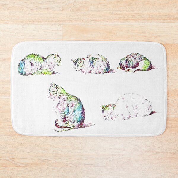 Item preview, Five Studies Of Cats By Jean Bernard (1812) Edited Colorfully designed and sold by TeachUrb.