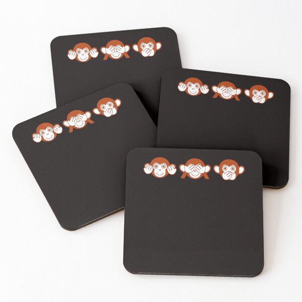 Item preview, Speak See Hear No Evil Japan Monkeys Japanese Art Emoticon designed and sold by TomGiantDesigns.