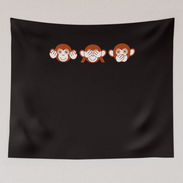 Item preview, Speak See Hear No Evil Japan Monkeys Japanese Art Emoticon designed and sold by TomGiantDesigns.