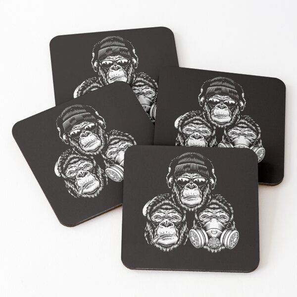 Item preview, See Speak Hear No Evil Gorilla Japan Wise Monkeys Emoticon designed and sold by TomGiantDesigns.