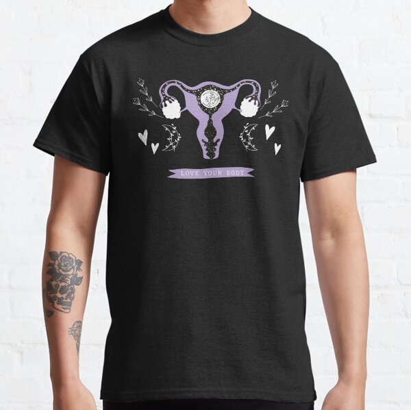 Love Your Body - Happy Uterus - Black Galaxy Classic T-Shirt