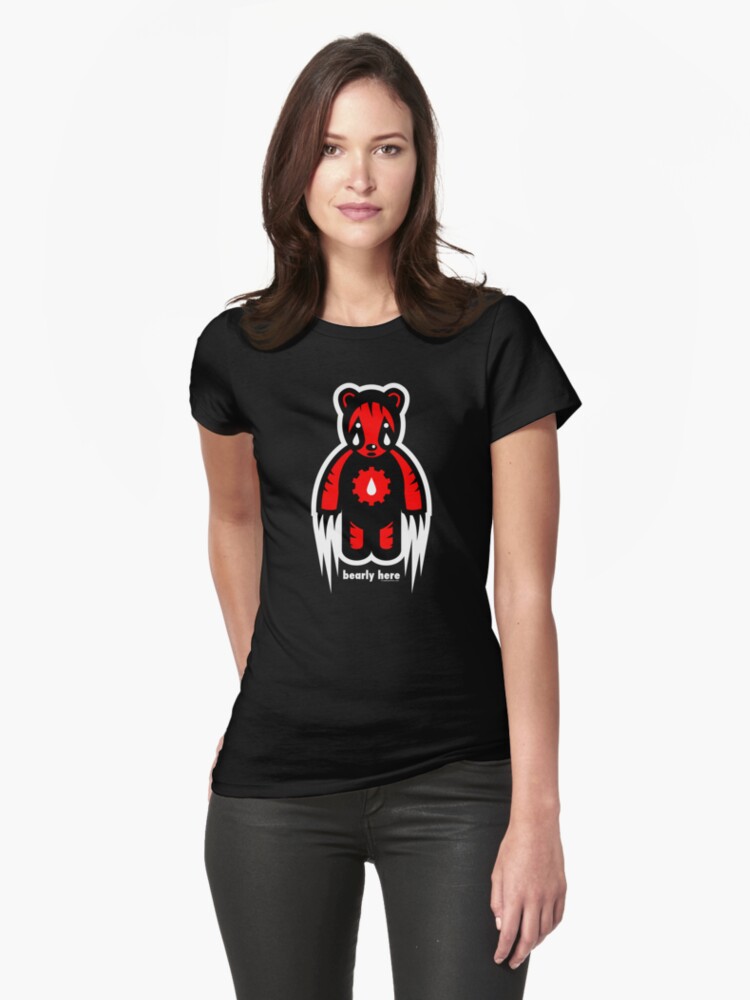 Thumbnail 1 of 3, Fitted T-Shirt, bearly here designed and sold by sadmachine.