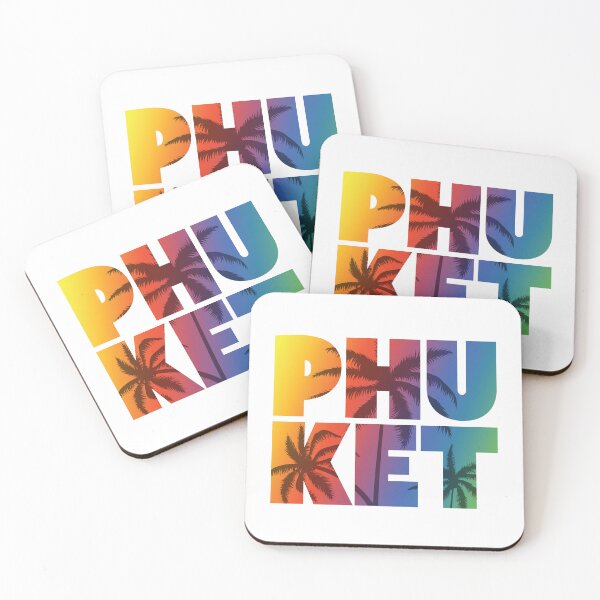 Item preview, Phuket Vacation Souvenir Rainbow Palm Trees designed and sold by Delightfully Cynical.