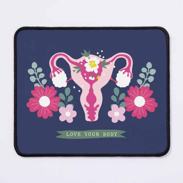 Aperçu de l'œuvre Love Your Body - Happy Uterus - Marine créée et vendue par GrassFish.