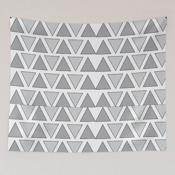Item preview, Vintage Grey Geometric Triangles designed and sold by Nisha Prabhu.