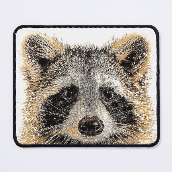 Item preview, Cute Vintage American Raccoon Face, Cute Raccoon Face Oil Paint, Procyon Lotor Raccoon Fine Art, Adorable Fluffy Raccoon Face designed and sold by Paintcorner.