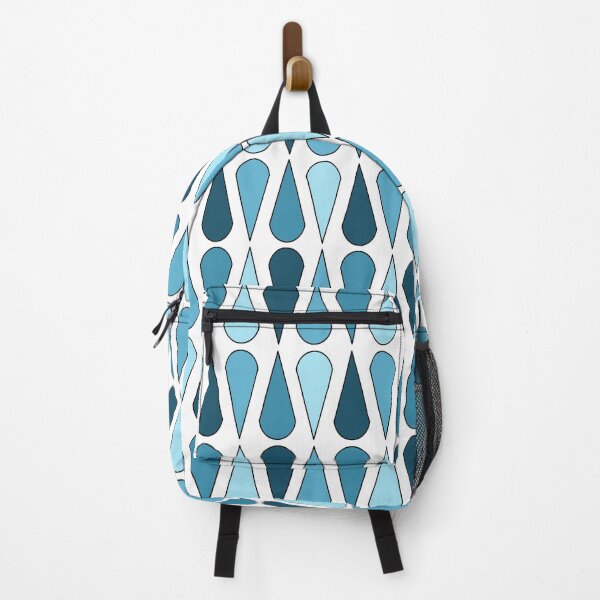 Item preview, Retro Midcentury Teardrops Baby Blue designed and sold by thepixelgarden.