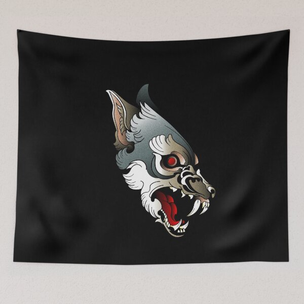 Item preview, wolf neo traditional art deco designed and sold by cat poe.