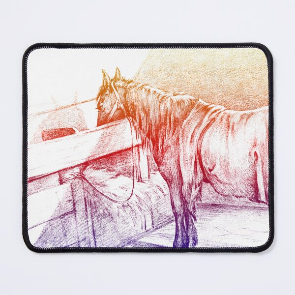 Item preview, Jean Bernard's Standing Horse in a Stable Edited Bright and Colorful designed and sold by TeachUrb.