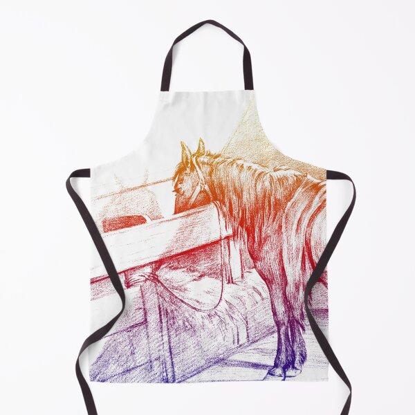 Item preview, Jean Bernard's Standing Horse in a Stable Edited Bright and Colorful designed and sold by TeachUrb.