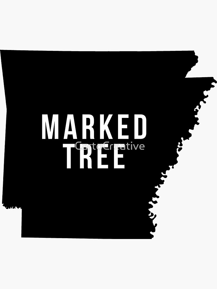"Marked Tree, Arkansas State Silhouette" Sticker by CartoCreative