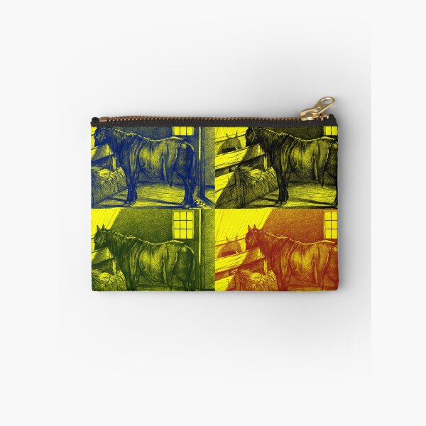 Item preview, Jean Bernard's Standing Horse in a Stable Edited Dark Shadows Blue Black Green Red Pattern designed and sold by TeachUrb.