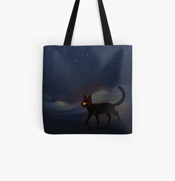 Black Cat All Over Print Tote Bag