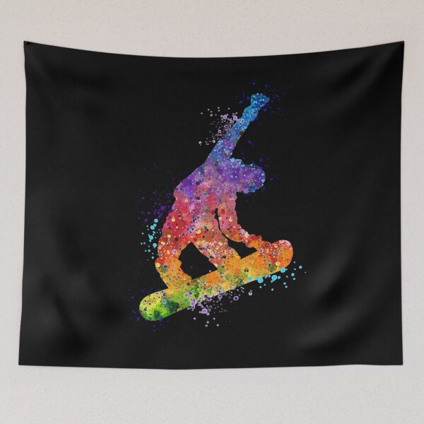 Item preview, Snowboard Boy Trick Watercolor Classic . designed and sold by palomojkcasa.