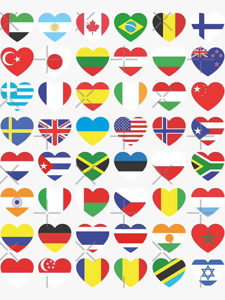 Sticker drapeaux des pays