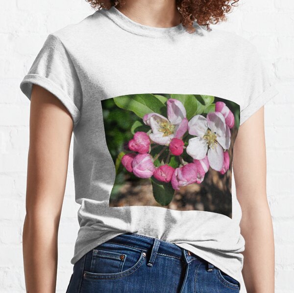 Botanical Women's Apple Blossom All-Over Print Women's Athletic T-shirt